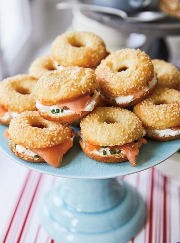 Mini Focaccia with Basil Pesto marinated Mozzarella and Tomato