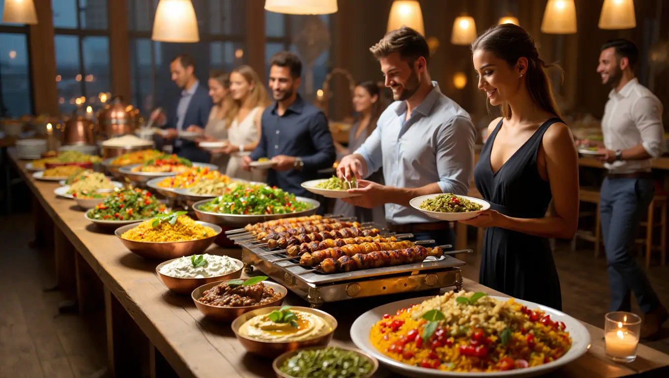 Turkish Catering Service London offering fresh, authentic dishes for your events, combining tradition with impeccable service and presentation