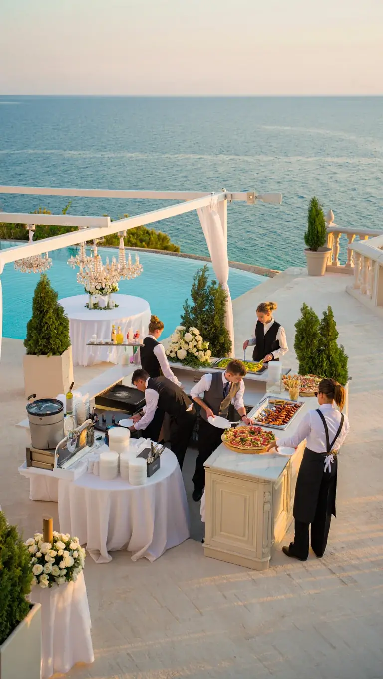 Luxury Mediterranean Waterfront Event Catering