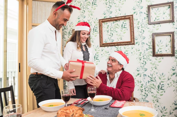 Expert corporate Christmas lunch delivery with neatly packed festive meals prepared for office teams