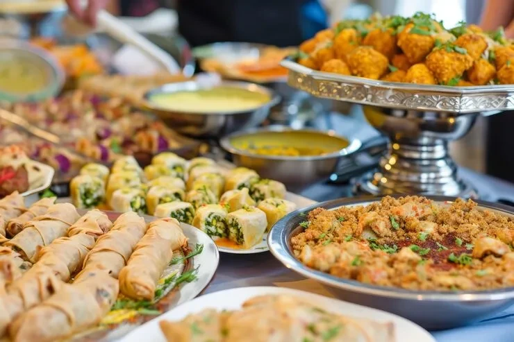 Full day catering support providing food and beverages throughout an exhibition event