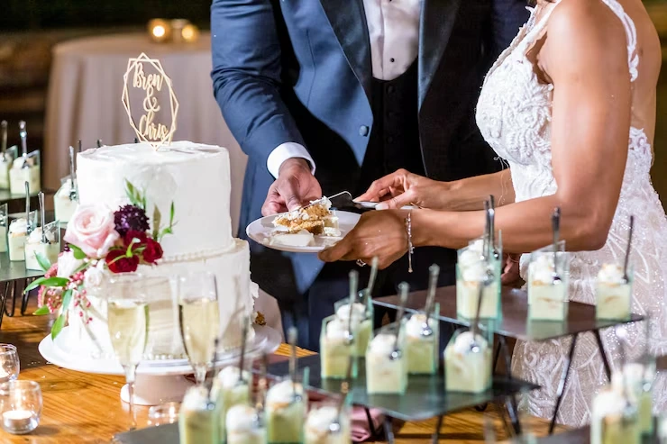 Engagement and anniversary catering services in London with elegant food presentation at a romantic celebration