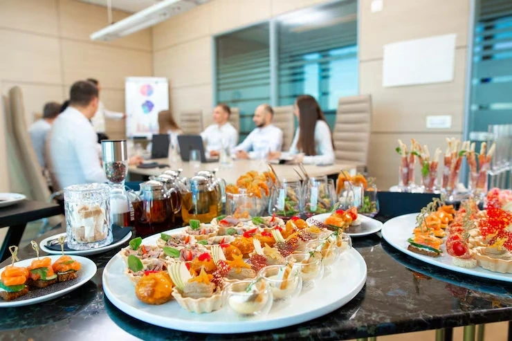 Last-minute office catering request fulfilled with freshly prepared food delivered to a London workplace