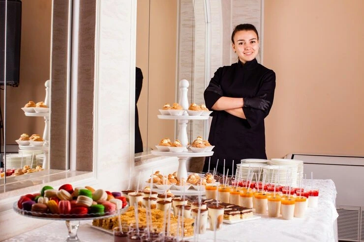 Pearl Lemon office lunch catering with professionally prepared meals served in a modern corporate office