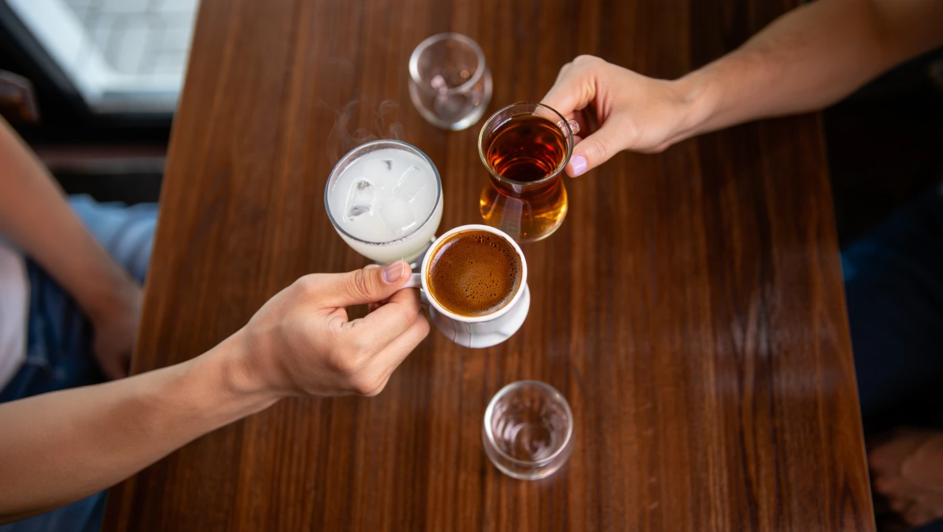 Expert Classic Turkish Drinks Services Offering Traditional Beverages Like Ayran, Turkish Tea, and Coffee