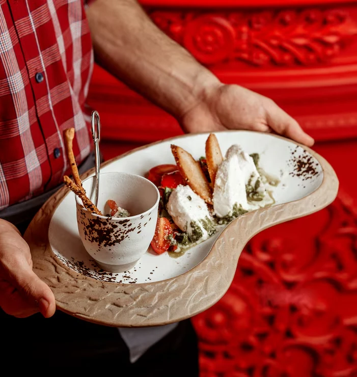 French catering presentation for a private London event