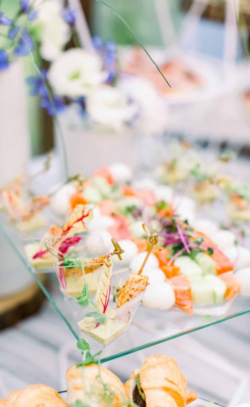 Cold buffet display prepared for British event catering in London