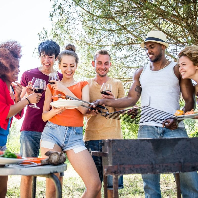 Friends at a bbq