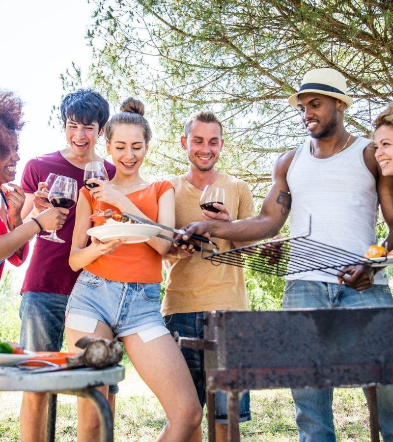 Friends at a bbq