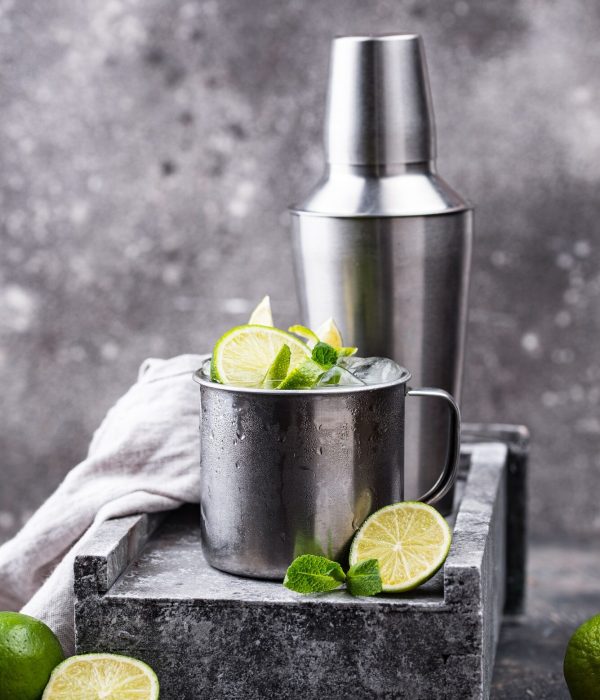 Moscow mule cocktail in mug